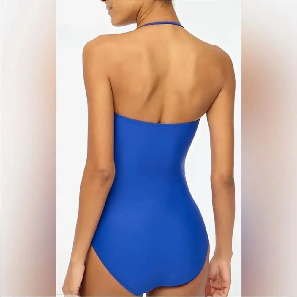 NWT J Crew Factory Strapless one-piece swimsuit in Royal Blue